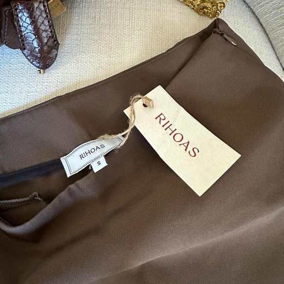 Khaki High Waisted Overlap Skort - Picture 8 of 12